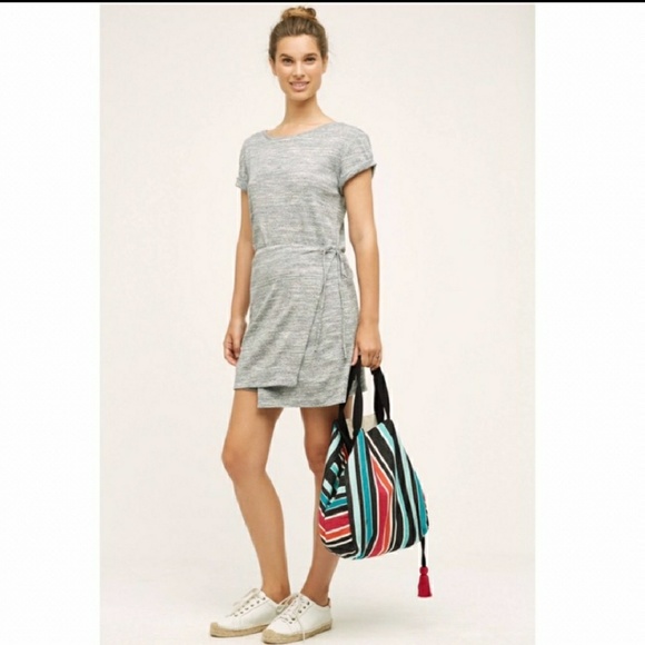 Anthropologie Dresses & Skirts - Anthropologie Maeve Wrap Tee Shirt Dress